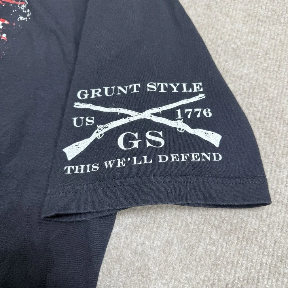 Grunt Style T Shirt Crew Neck I Pledge Allegiance To The Flag Men's Black 3XL